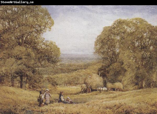 henry john sylvester stannard Children at the Edge of a Hay field (mk37)